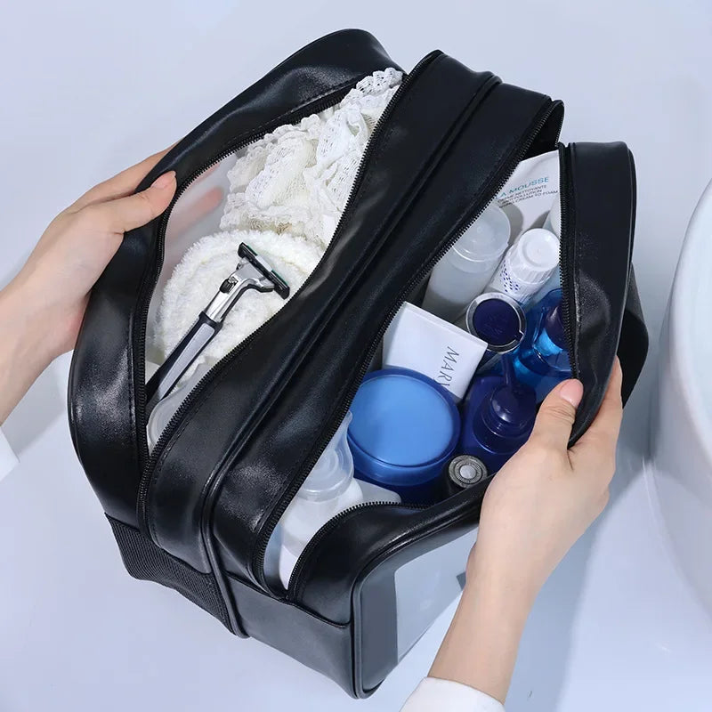 LUXORA™ ClearView Dry-Wet Makeup Travel Bag