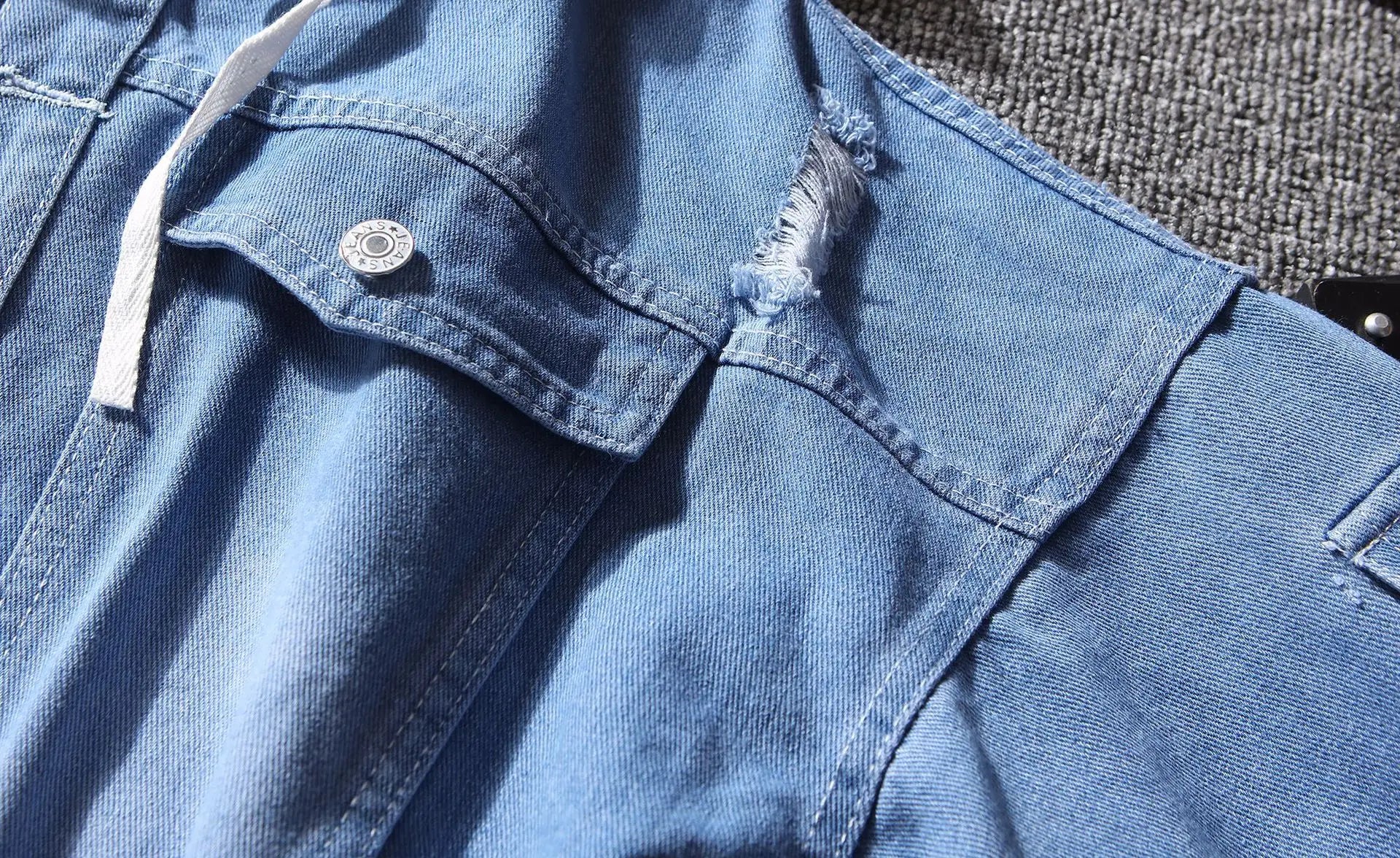 UrbanStreet™ Hooded Denim Jacket 2-in-1 Style