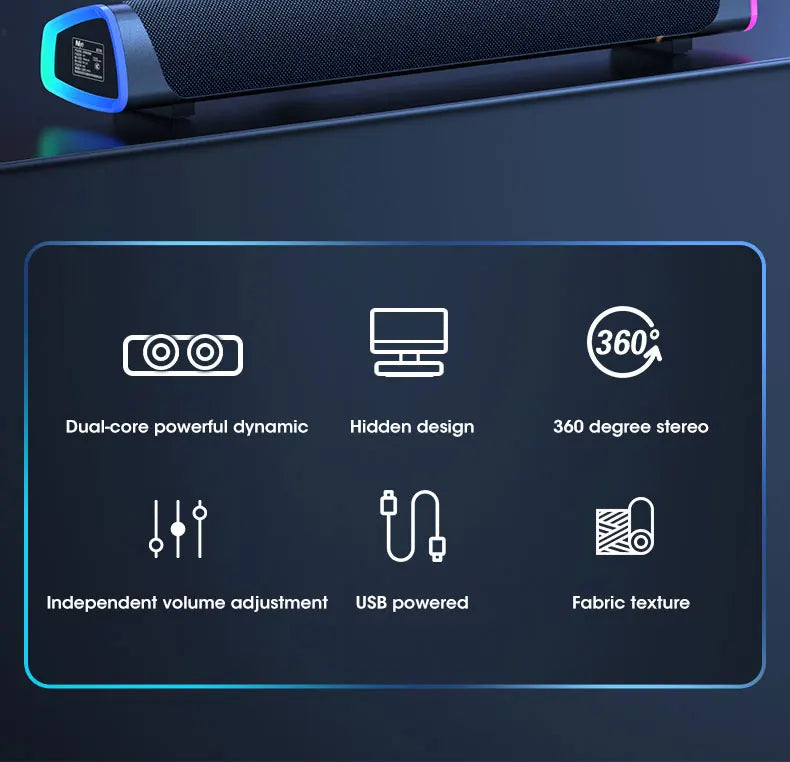 SONIQEDGE™ 4D Stereo Soundbar Speaker