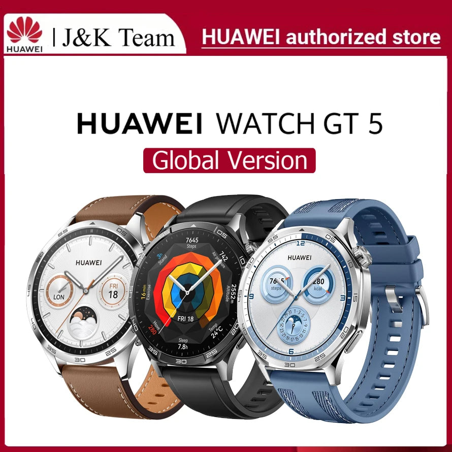 HUAWEI Watch GT 5 / GT5 Pro Smartwatch – Built-in Map, Message Replay, iOS & Android