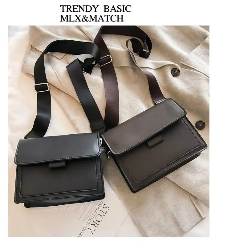 AURELIA™ Classic PU Leather Crossbody Flap Bag
