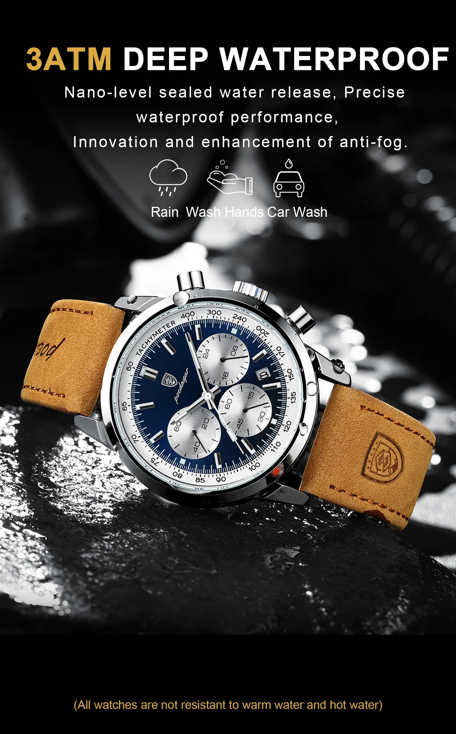 POEDAGAR™ Advanced Business Luxury Leather Men’s Watch