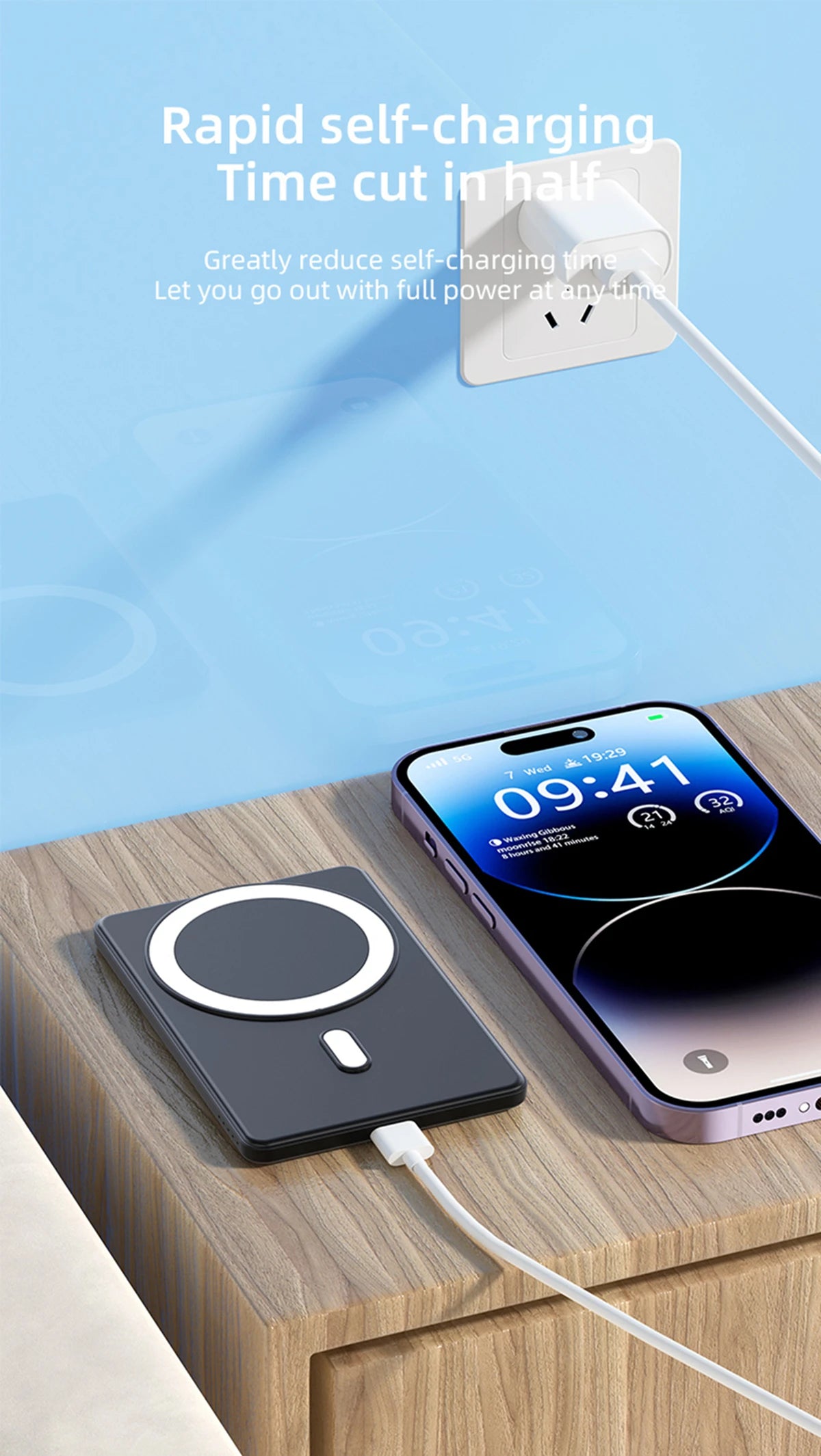 VOLTMAG™ SlimSnap Wireless Power Bank