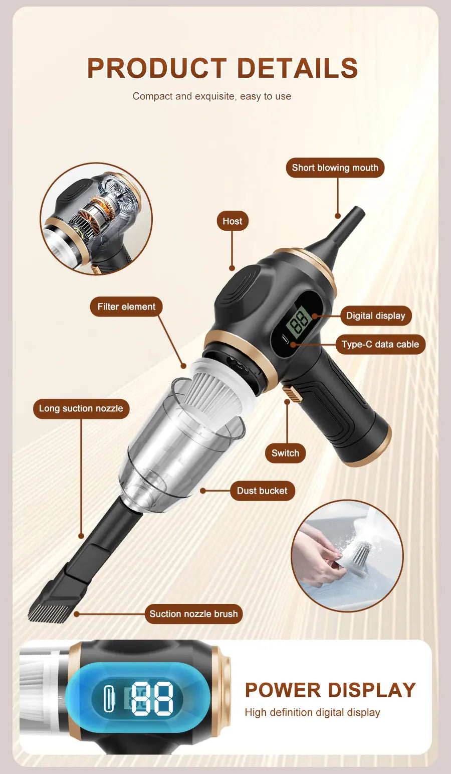 PURAVOX™ MaxForce Wireless Vacuum Cleaner