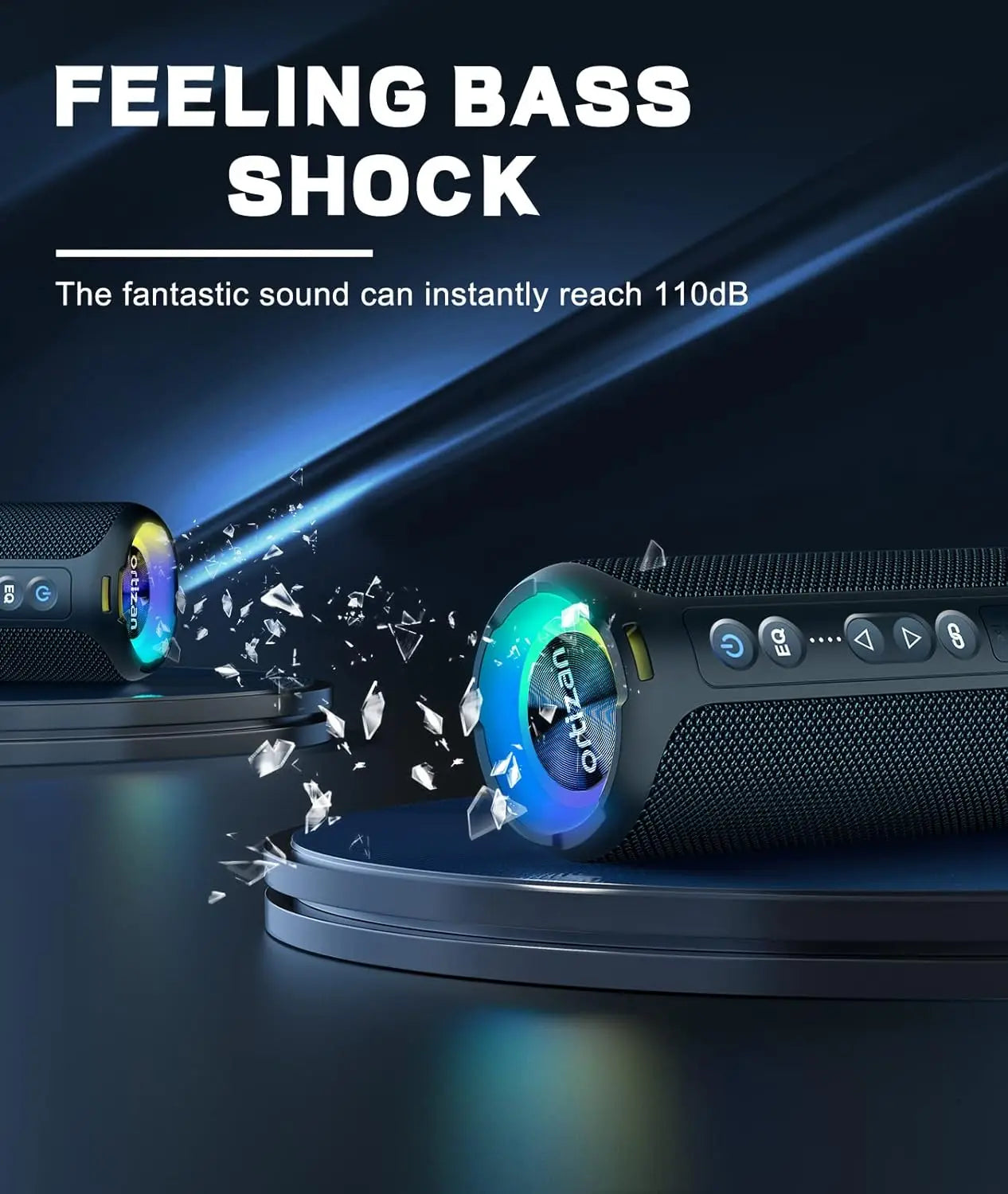ORTIZAN™ BoomCore 40W Outdoor Bluetooth Speaker