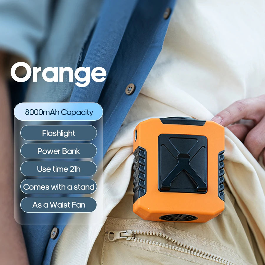 KINSCOTER™ AeroFlow Portable Neck & Waist Cooling Fan