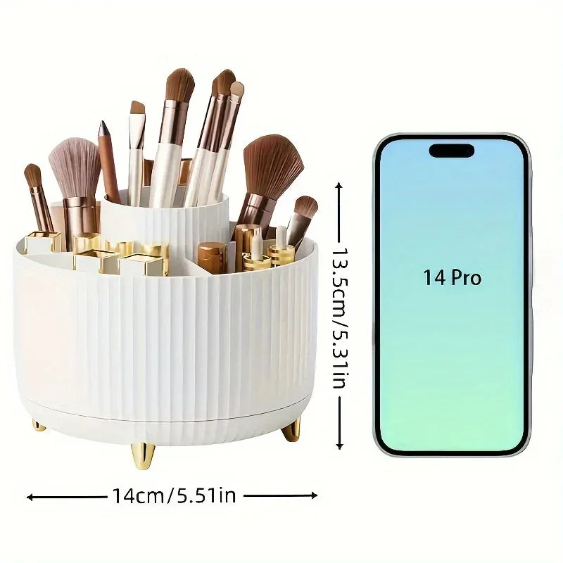 LUMORA™ 360 Rotating Makeup Organizer Pro