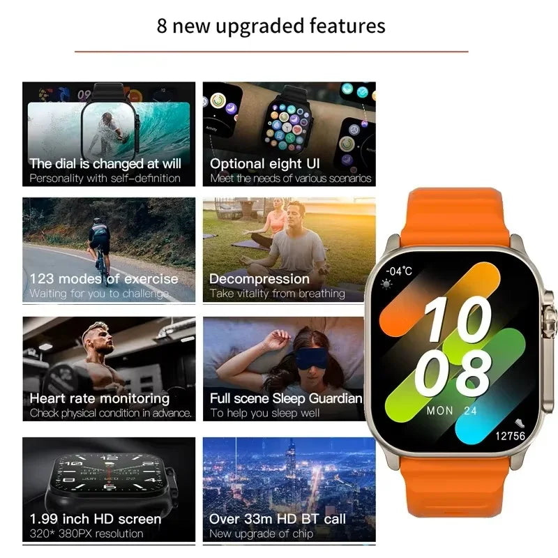 T900 Ultra 2 49mm Smartwatch – AMOLED 2.3”, NFC, Compass, Waterproof, Android & iOS