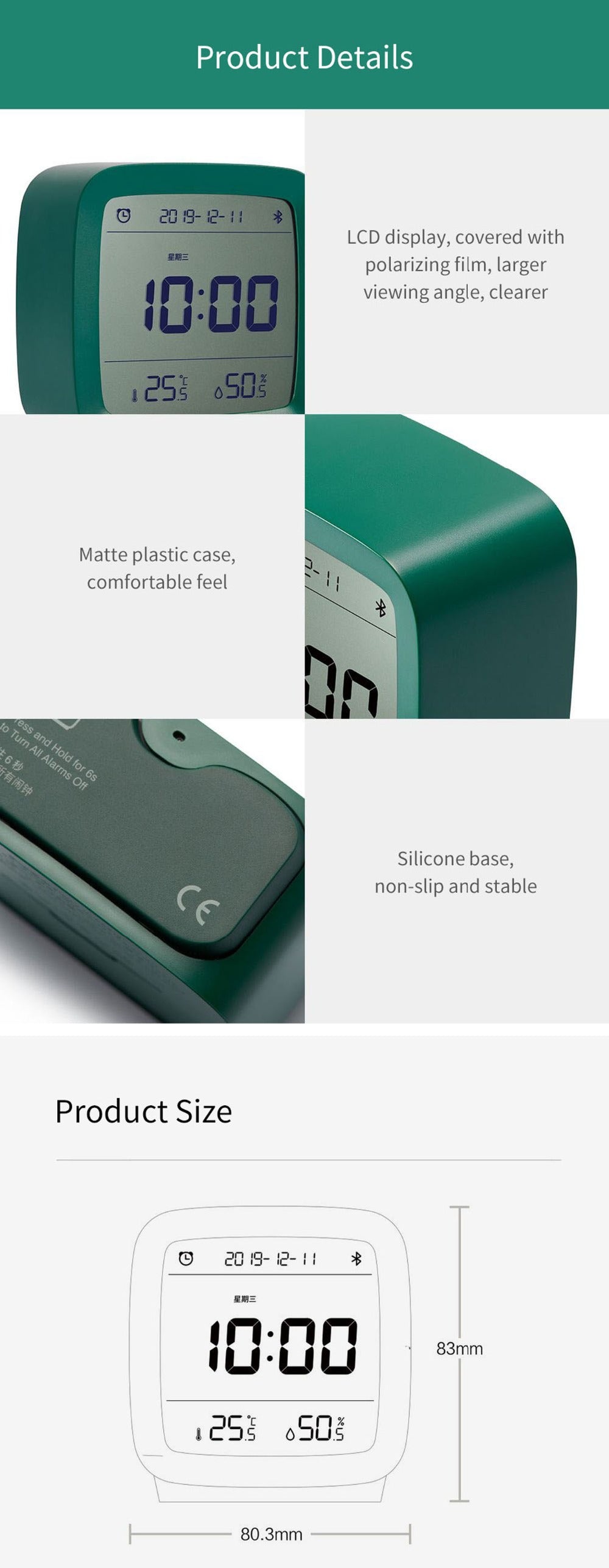 CLIMASENSE™ Smart Climate Alarm Clock