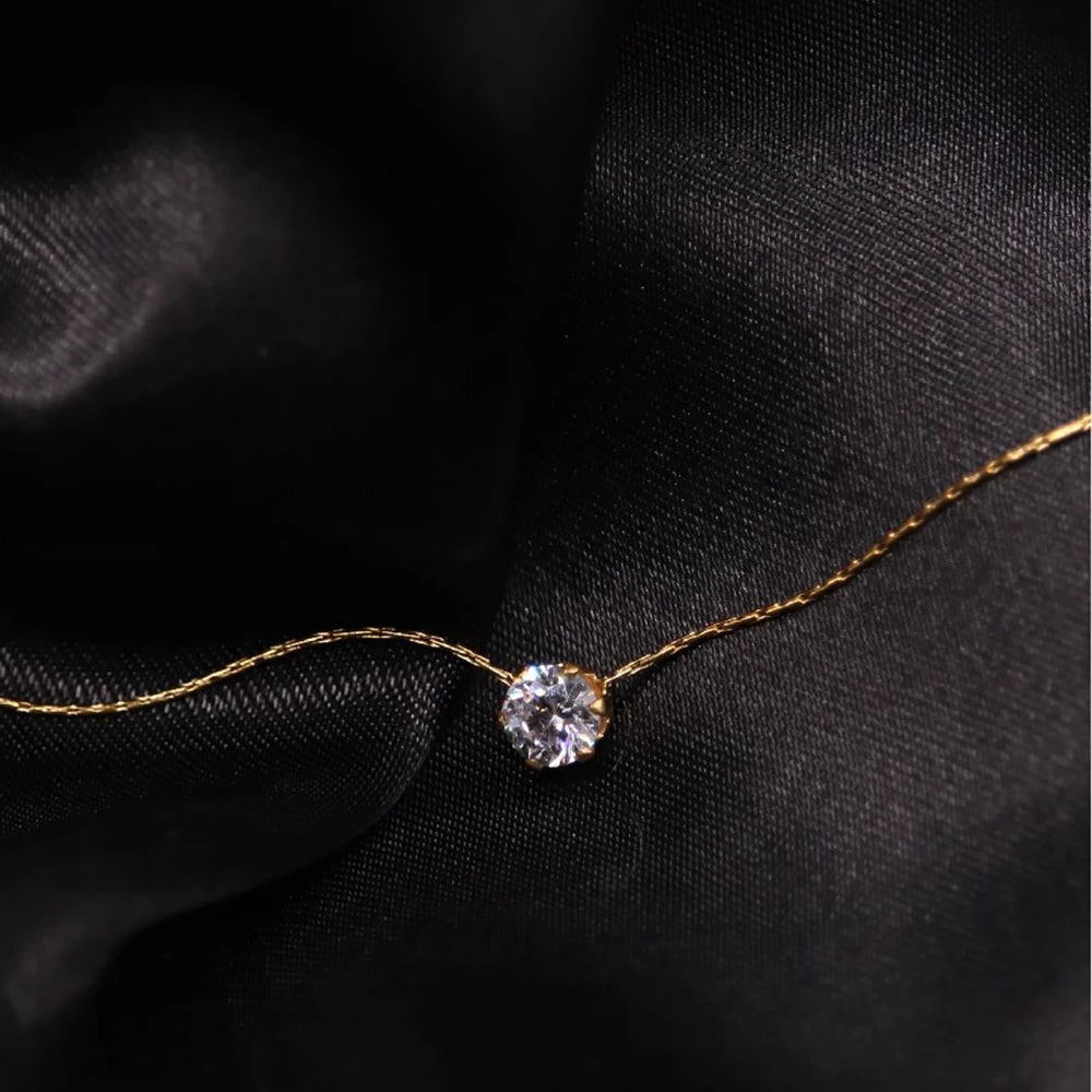 LUNAVÉRA™ Gold Plated Zircon Charm Necklace