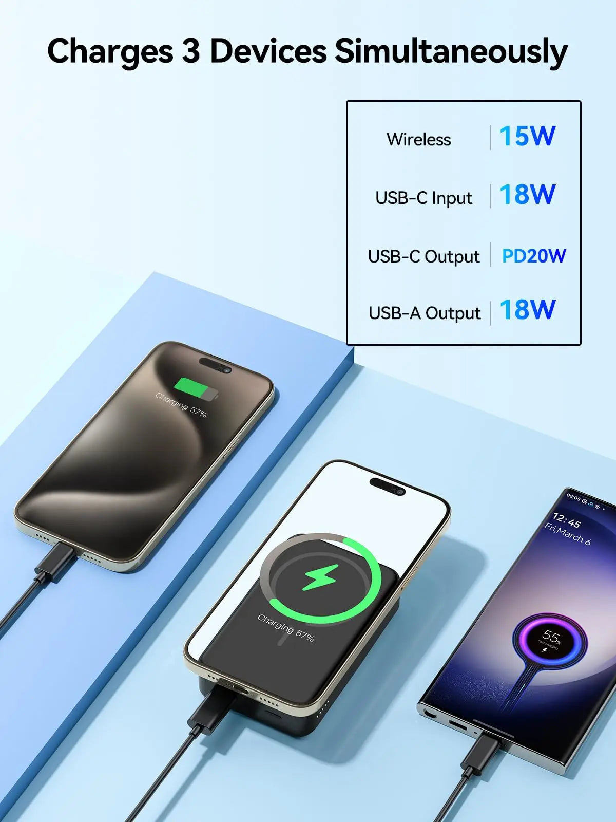 NEWDERY™ MagForce 20K Wireless Power Bank