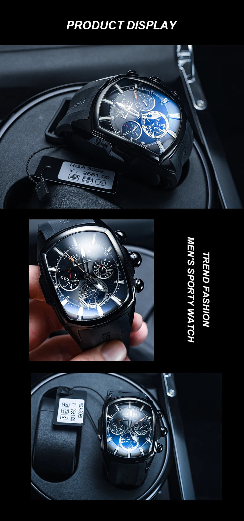 NOIRVANT™ Tourbillon Barrel Automatic Watch