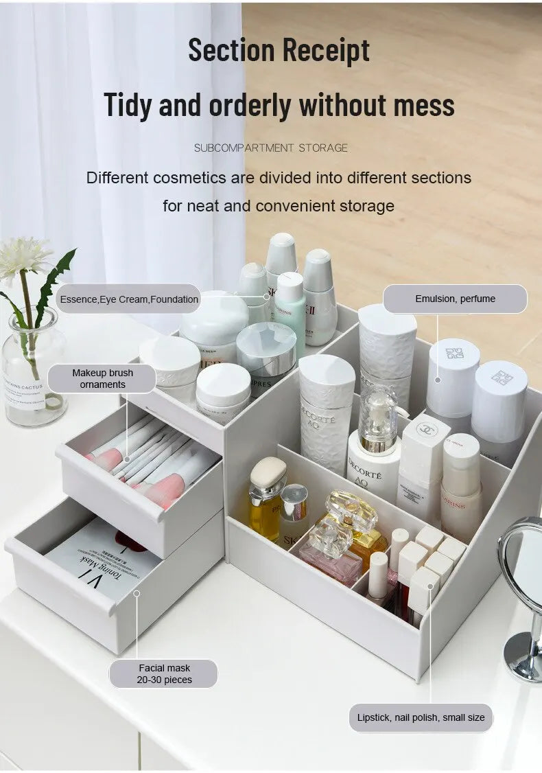 ORDENZA™ PureWhite Drawer Makeup Organizer