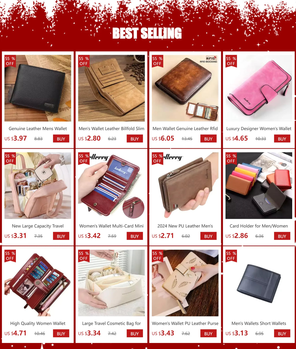 AURION™ Genuine Cowhide Leather Slim Wallet for Men