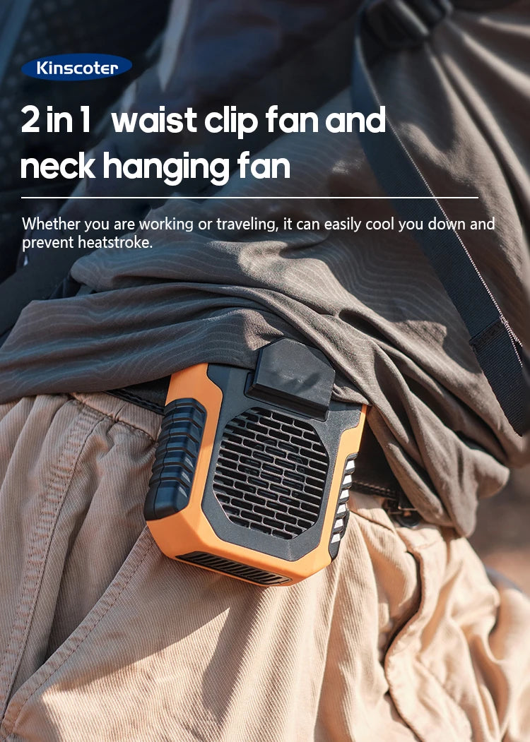 KINSCOTER™ AeroFlow Portable Neck & Waist Cooling Fan