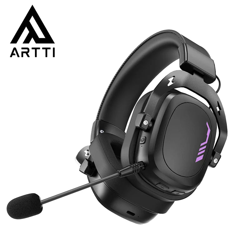 ARTTI Wireless Bluetooth Gaming Headset Over Ear 7.1 Surround Sound Gaming Headphones with Mic Low Latency for PS5 PS4 PC