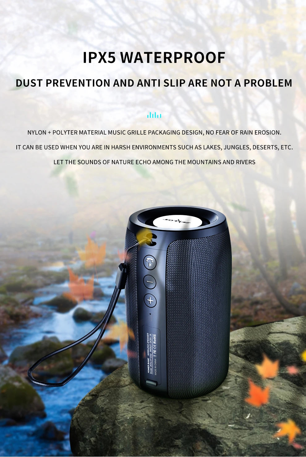 ZEALOT™ S32 Outdoor BassPulse Wireless Speaker