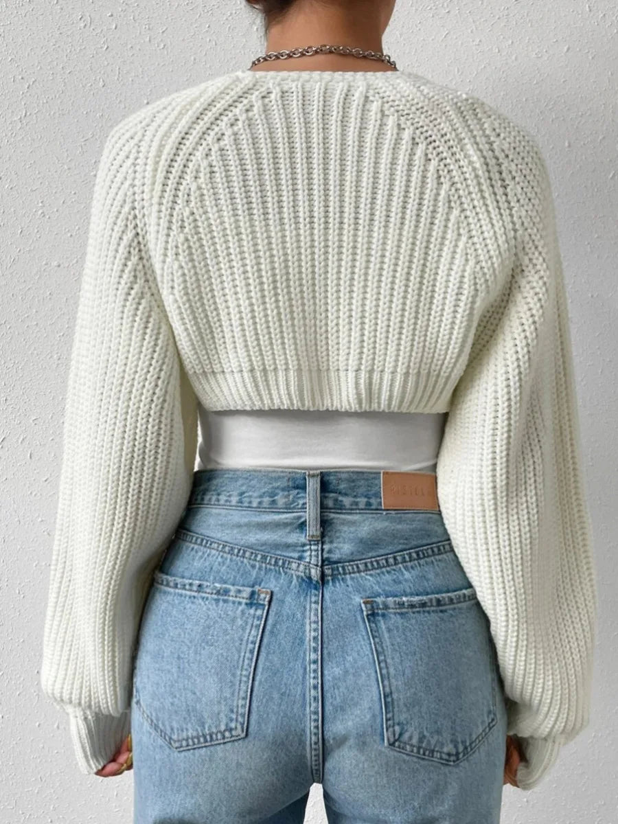 LuxeRib™ Open Front Cropped Cardigan Bolero
