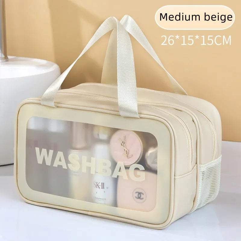 LUXORA™ ClearView Dry-Wet Makeup Travel Bag