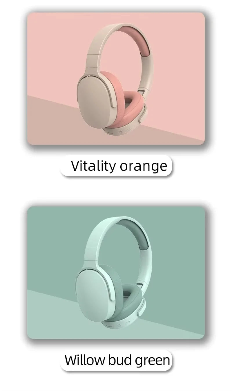 P2961 Bluetooth Wireless HIFI Headset Headphone Stereo with Microphone Lightweight and Foldable Low Latency for PC Mobile Gaming