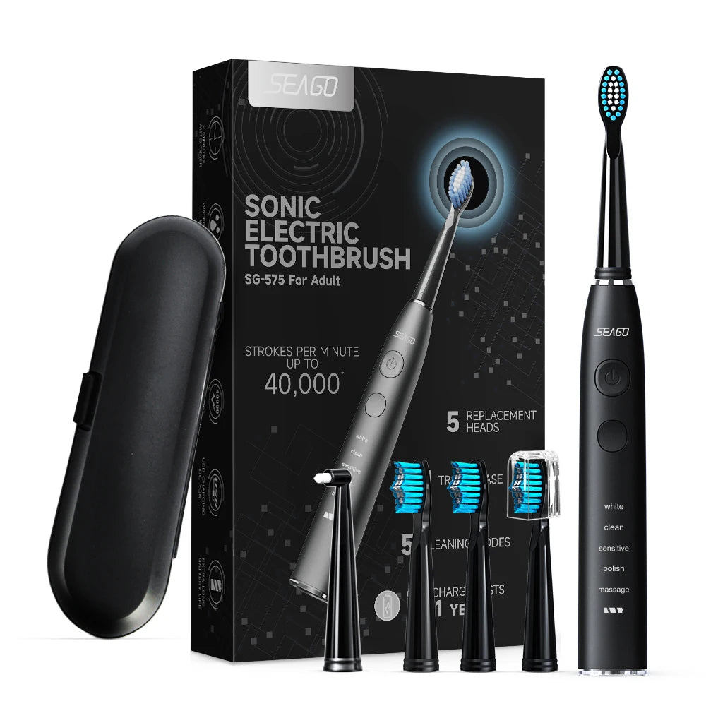 SEAGO™ UltraClean Sonic Electric Toothbrush Set