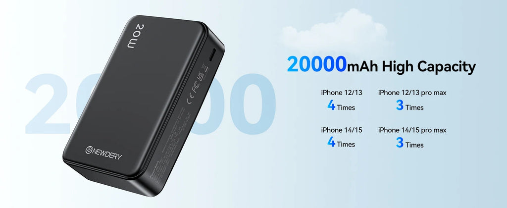 NEWDERY™ MagForce 20K Wireless Power Bank