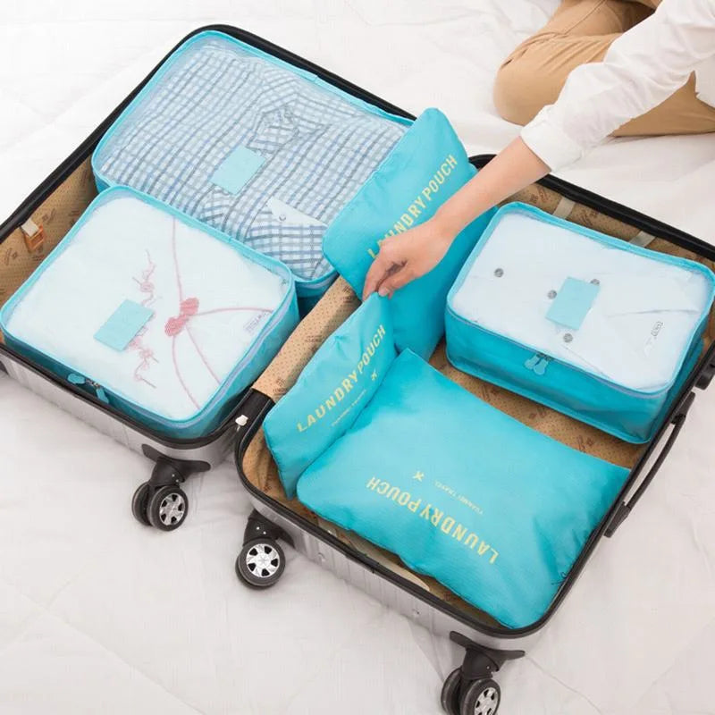 TRAVORA™ 6-Piece Travel Packing Organizer Set
