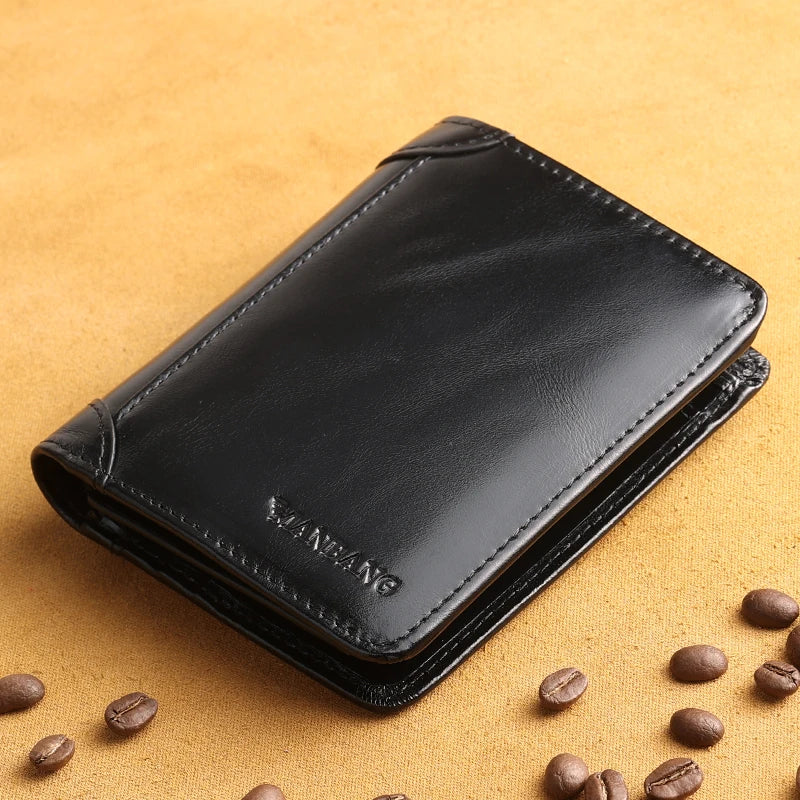 MANBANG™ Classic Genuine Leather Slim Wallet for Men
