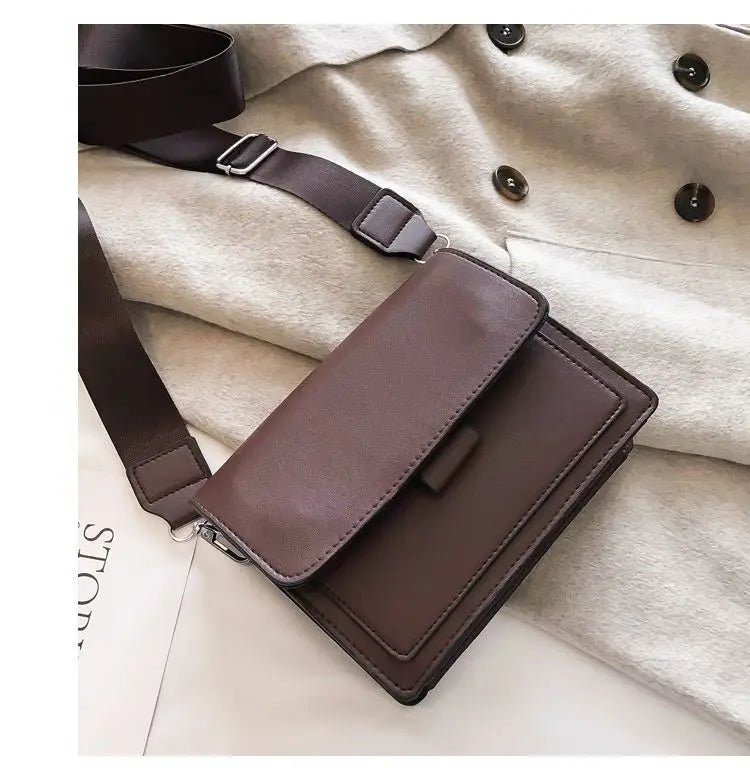 AURELIA™ Classic PU Leather Crossbody Flap Bag