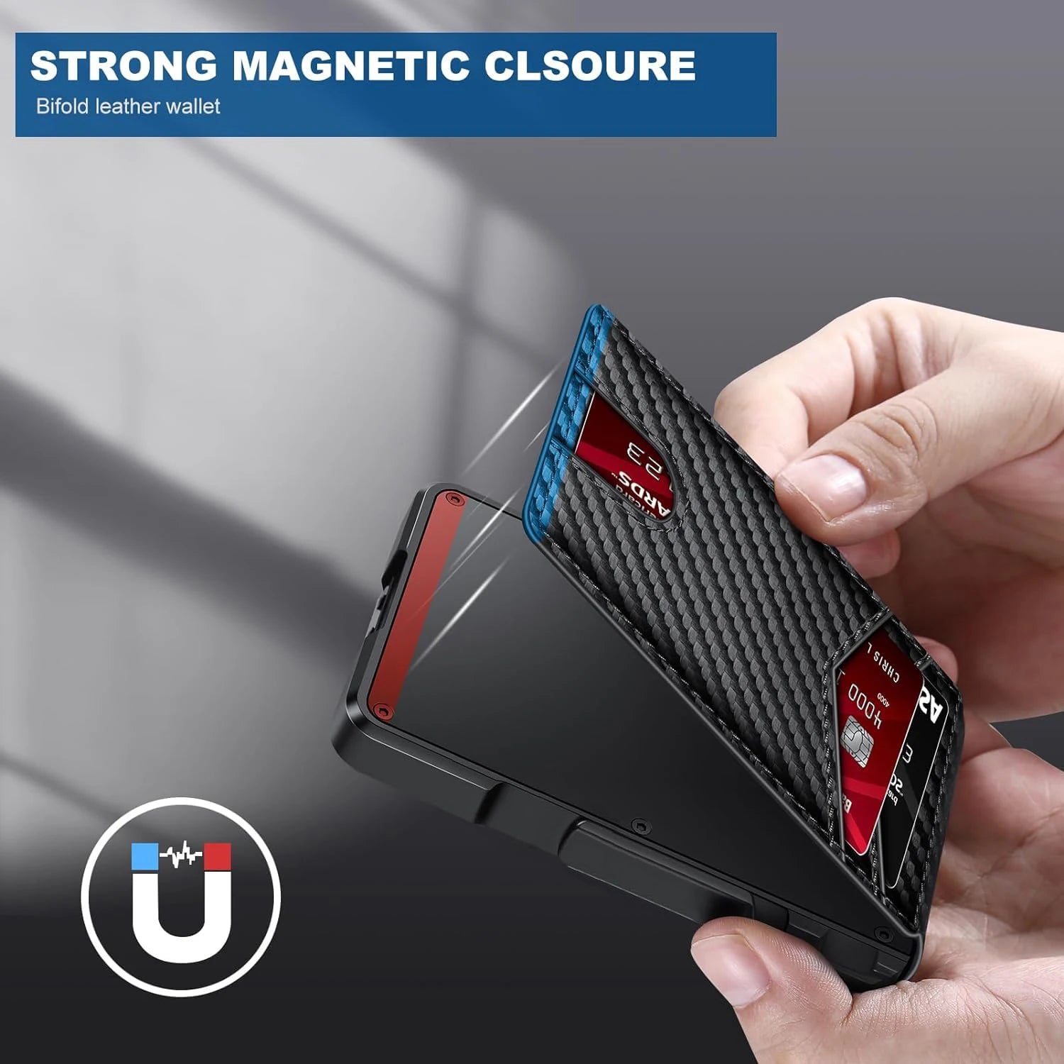AURION™ RFID Slim Pop-Up Card Holder Wallet for Men