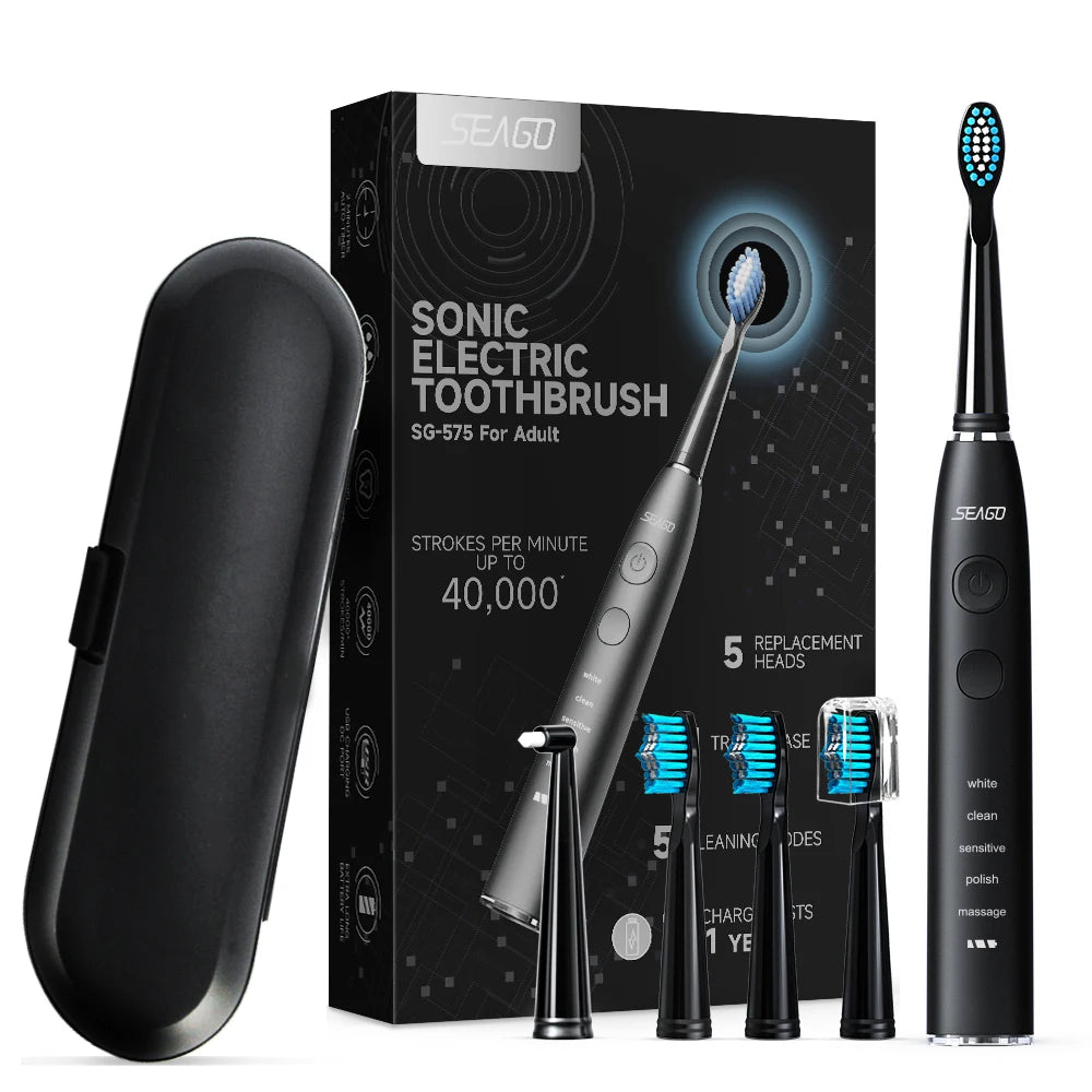 SEAGO™ UltraClean Sonic Electric Toothbrush Set