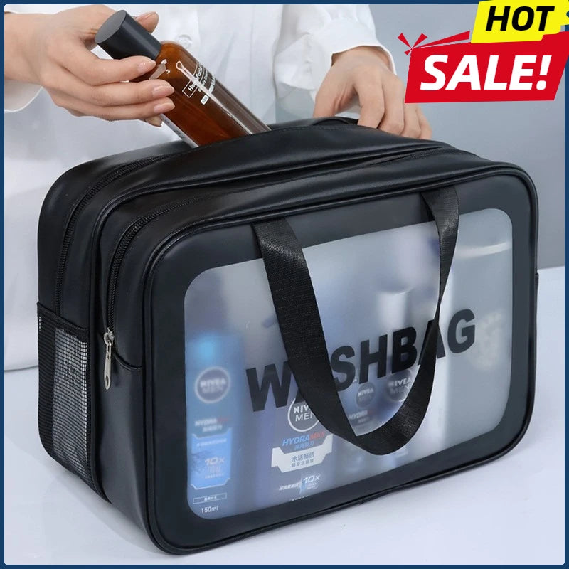 LUXORA™ ClearView Dry-Wet Makeup Travel Bag