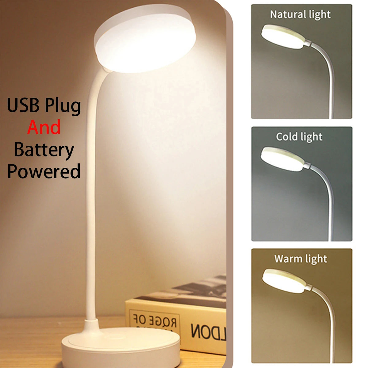 LUXORA™ TouchGlow 3-Level LED Desk Lamp