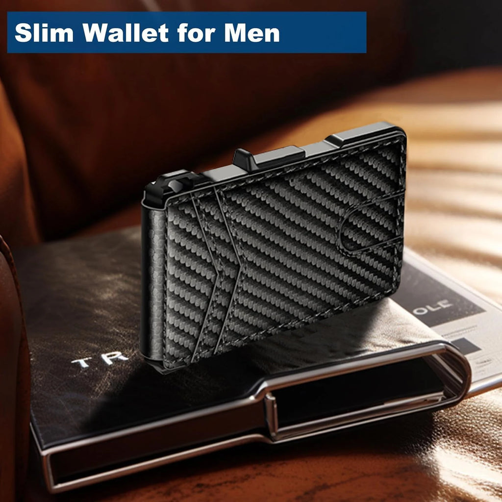 AURION™ RFID Slim Pop-Up Card Holder Wallet for Men