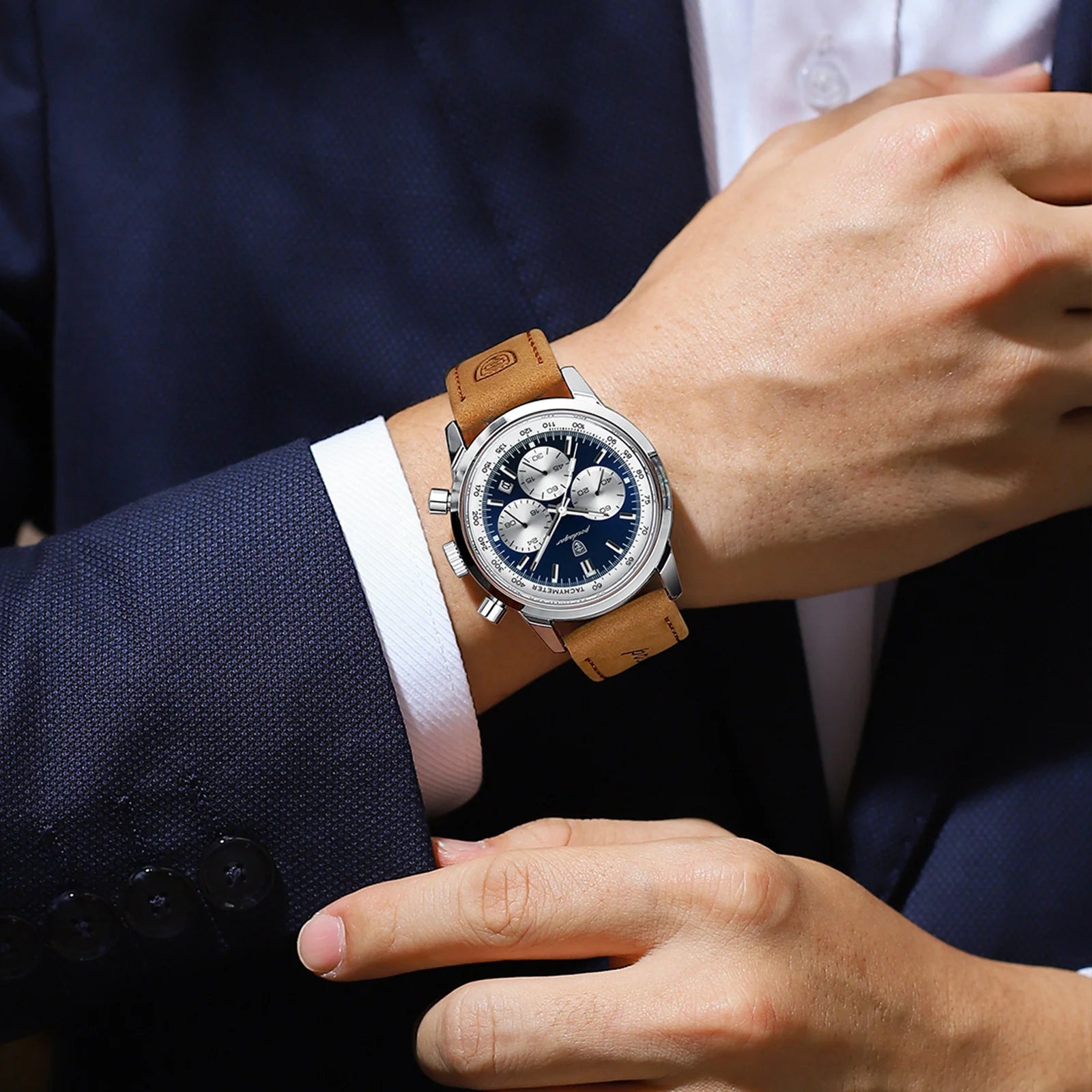 POEDAGAR™ Advanced Business Luxury Leather Men’s Watch