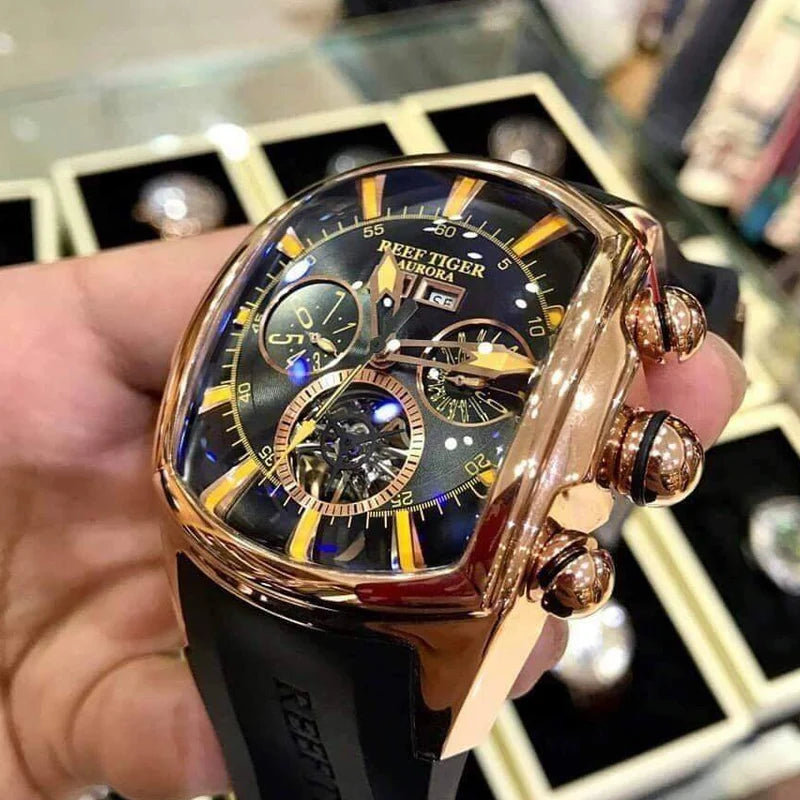 NOIRVANT™ Tourbillon Barrel Automatic Watch