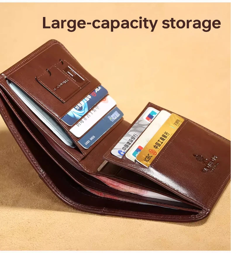 MANBANG™ Classic Genuine Leather Slim Wallet for Men
