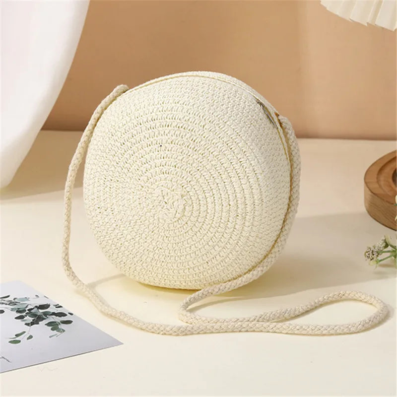 SOLÉVIA™ Handwoven Straw Shoulder Crossbody Bag
