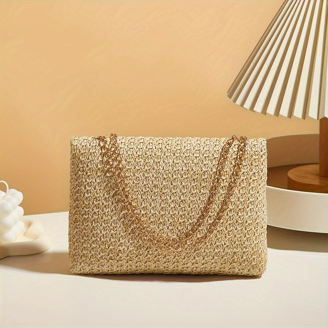 SOLÉVIA™ Handwoven Straw Shoulder Crossbody Bag