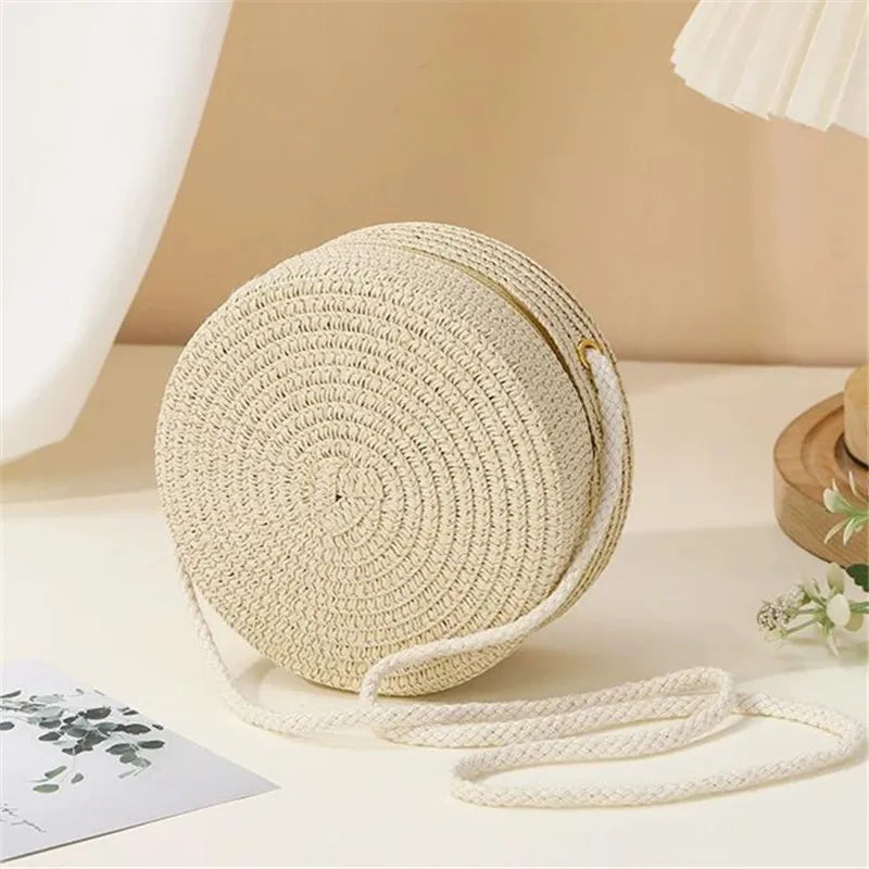 SOLÉVIA™ Handwoven Straw Shoulder Crossbody Bag