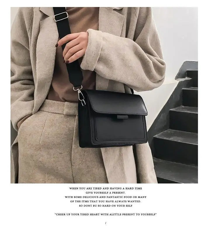 AURELIA™ Classic PU Leather Crossbody Flap Bag