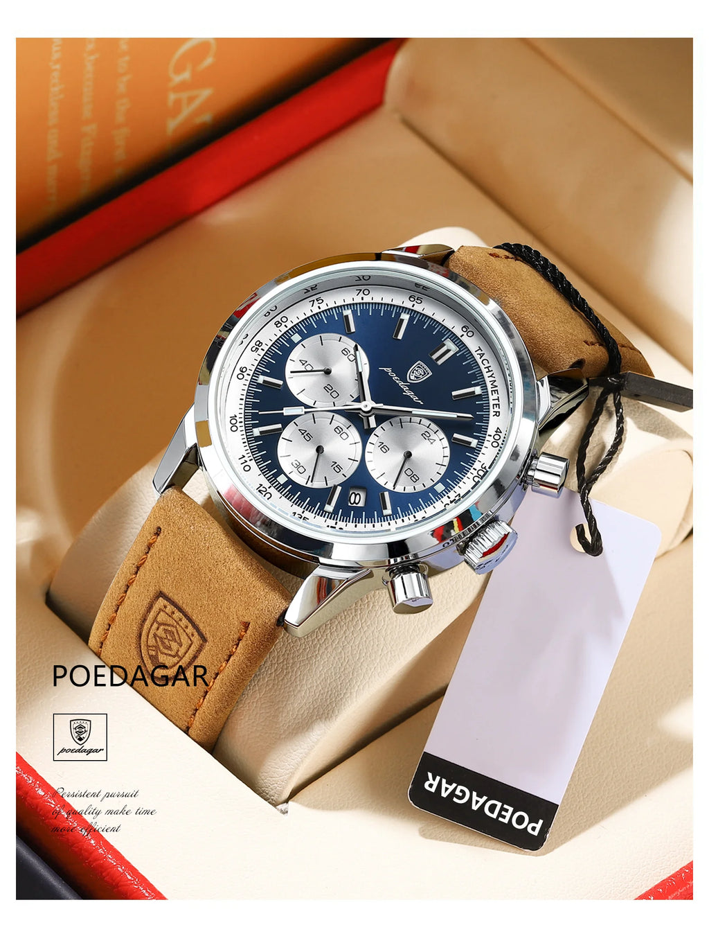POEDAGAR™ Advanced Business Luxury Leather Men’s Watch