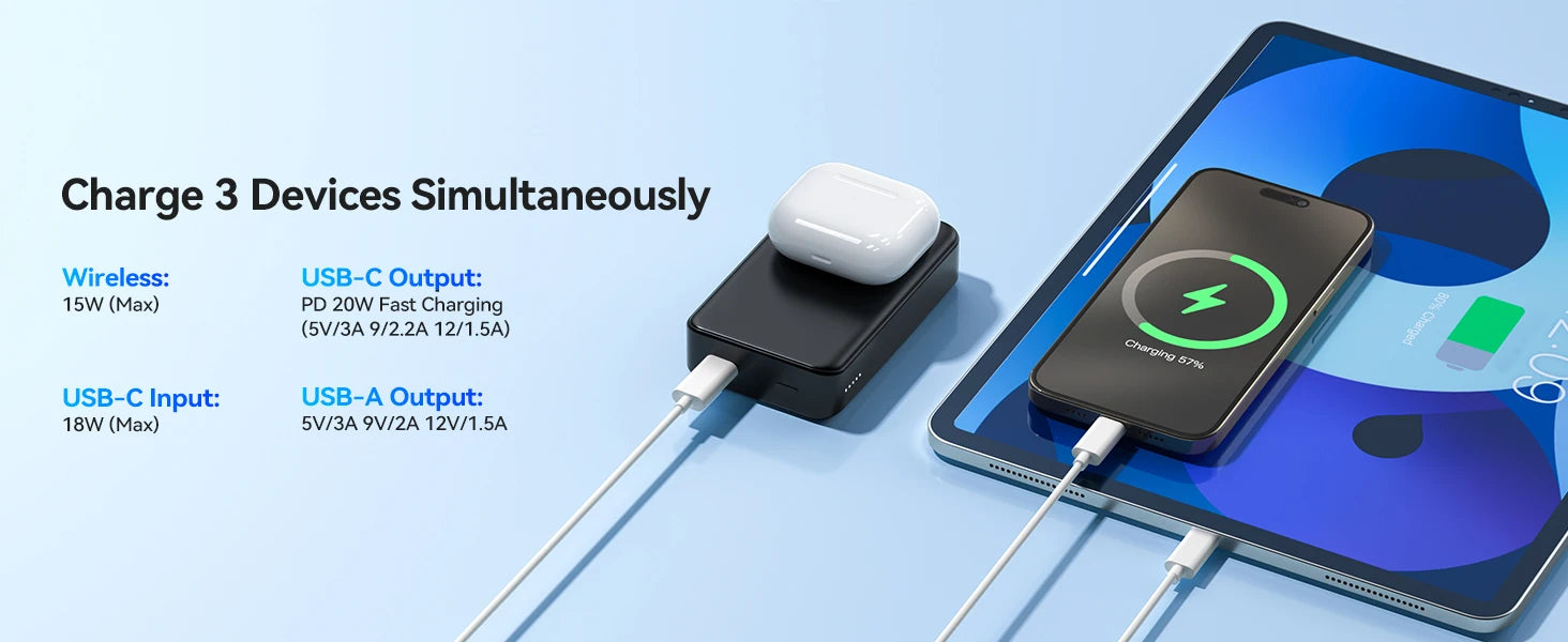 NEWDERY™ MagForce 20K Wireless Power Bank