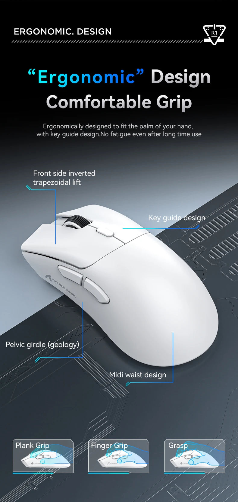 ATTACK SHARK™ R1/X11 UltraLight Wireless Gaming Mouse