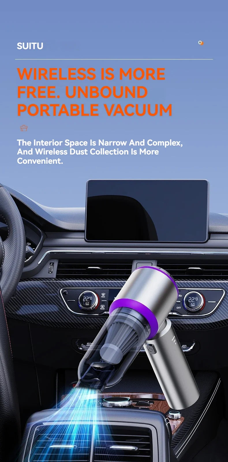 AEROVAC™ TurboForce Wireless Vacuum & Air Duster