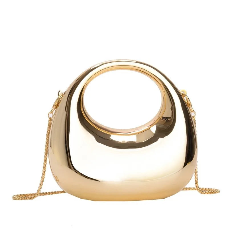 VELURE™ GoldGlow Acrylic Evening Clutch Bag