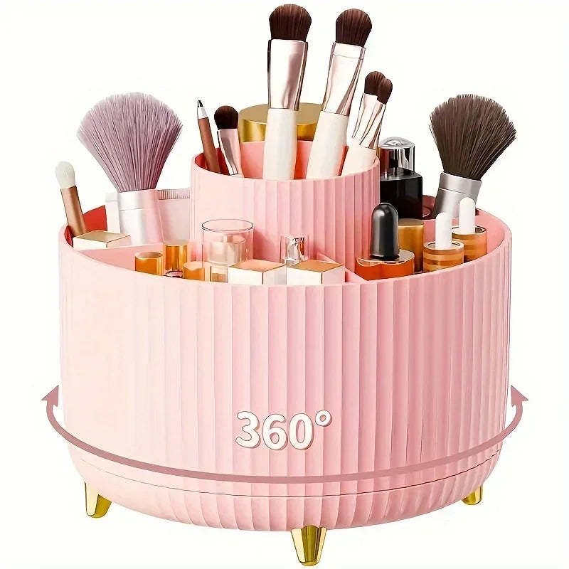 LUMORA™ 360 Rotating Makeup Organizer Pro