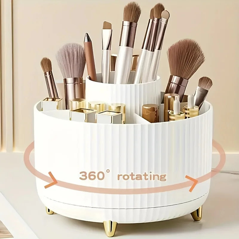 LUMORA™ 360 Rotating Makeup Organizer Pro