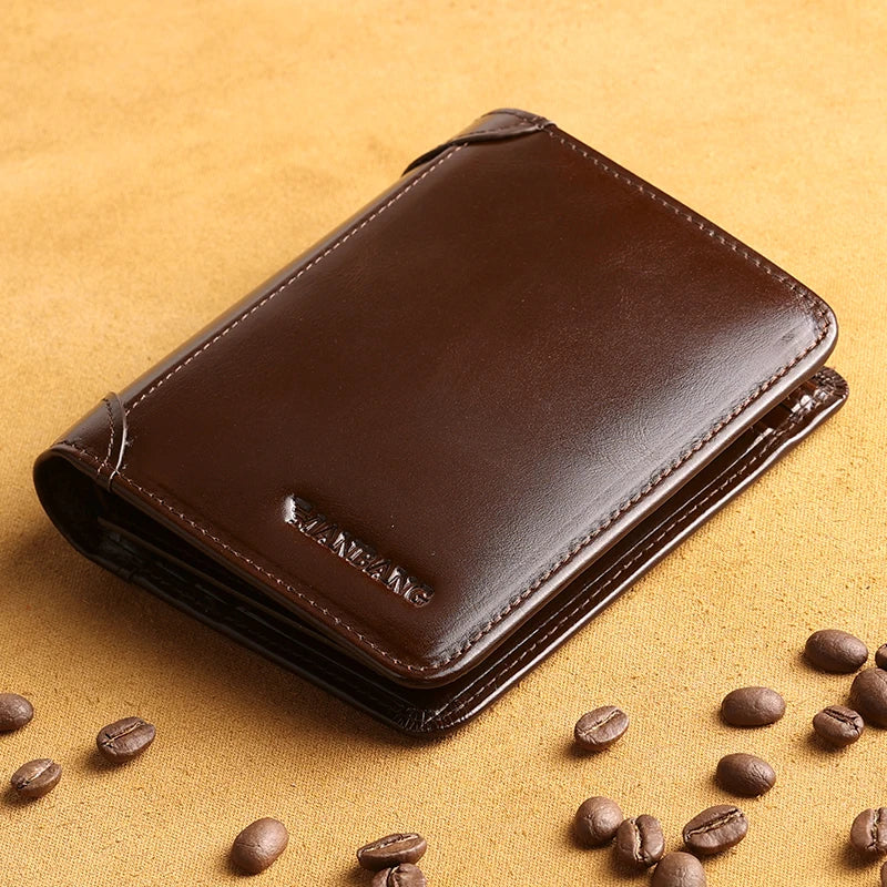 MANBANG™ Classic Genuine Leather Slim Wallet for Men