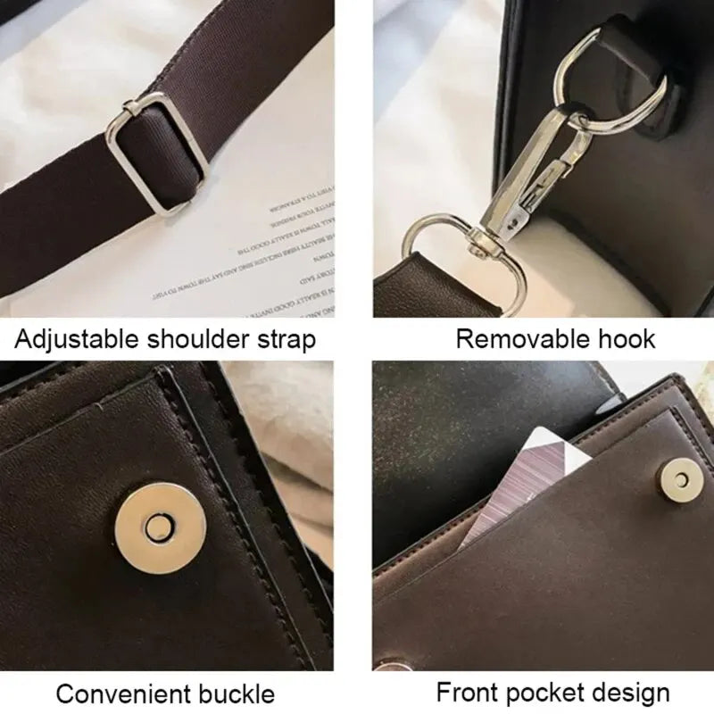 AURELIA™ Classic PU Leather Crossbody Flap Bag